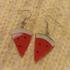 Watermelon slices earrings